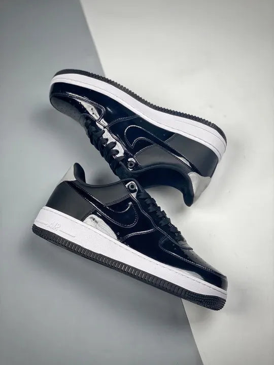 Nike AF1 Black Patent Leather - Hình 4
