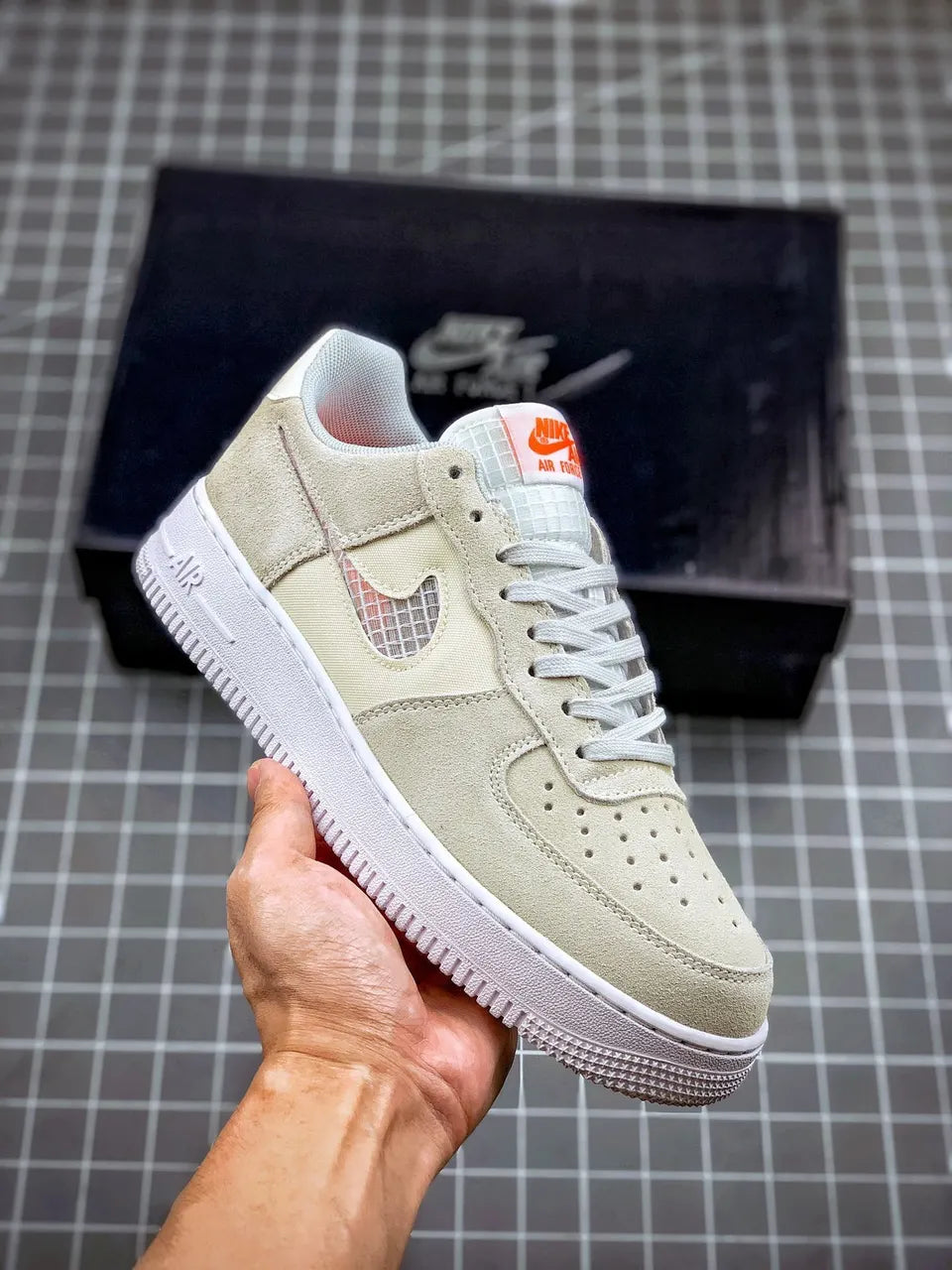 beige Nike Air Force 1 Low Sanddrift