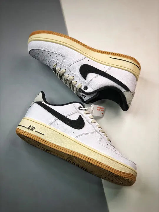 Nike AF1 White Black Gum - Hình 4