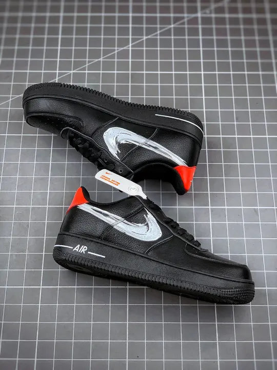 Nike AF1 Black Silver Red - Hình 2