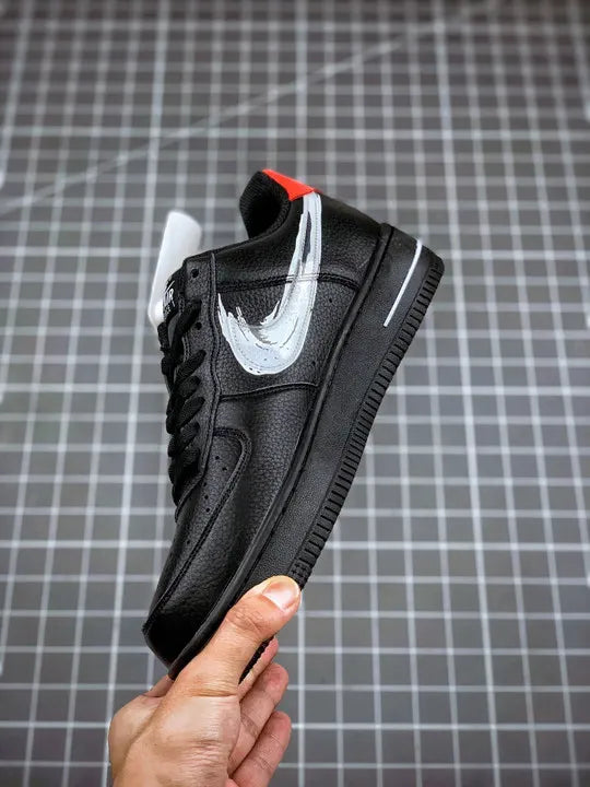 Nike AF1 Black Silver Red - Hình 3