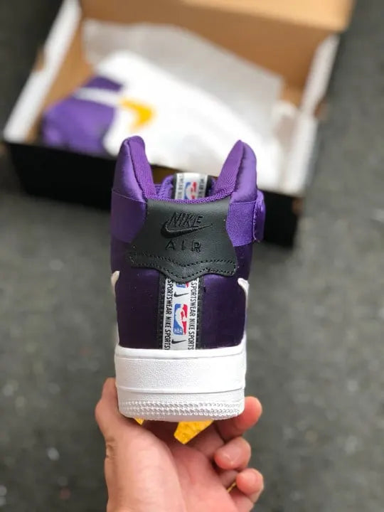 Nike AF1 High White Purple Gold - Hình 6