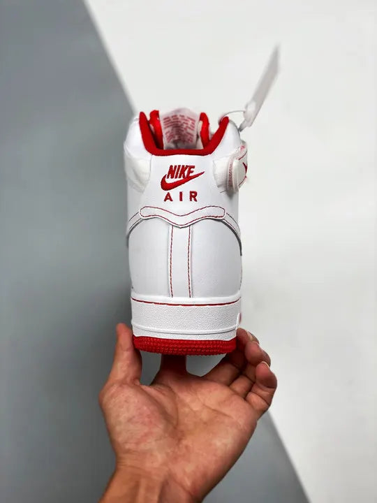 Air Force 1 White Red Stitch - Hình 8