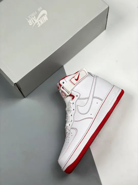Air Force 1 White Red Stitch - Hình 3