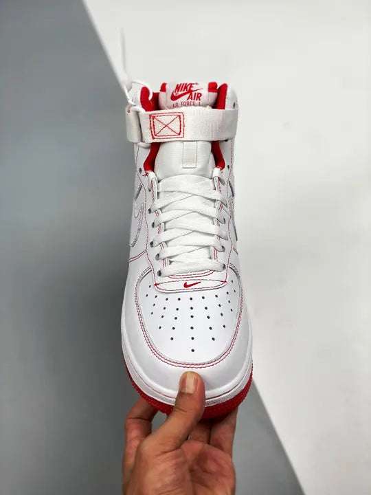 Air Force 1 White Red Stitch - Hình 6