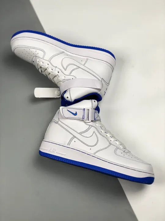 high Nike Air Force 1 White Blue - Hình 4