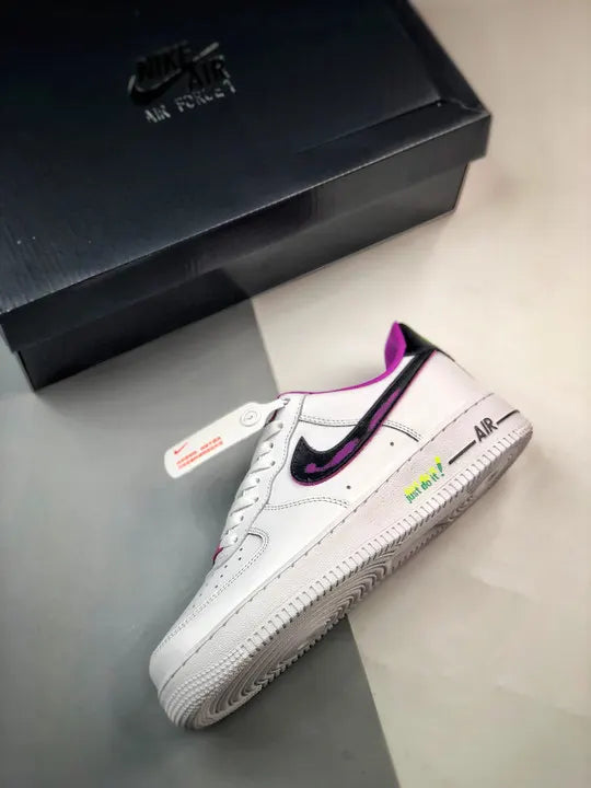 Nike Air Force 1 White Purple Accent - Hình 3