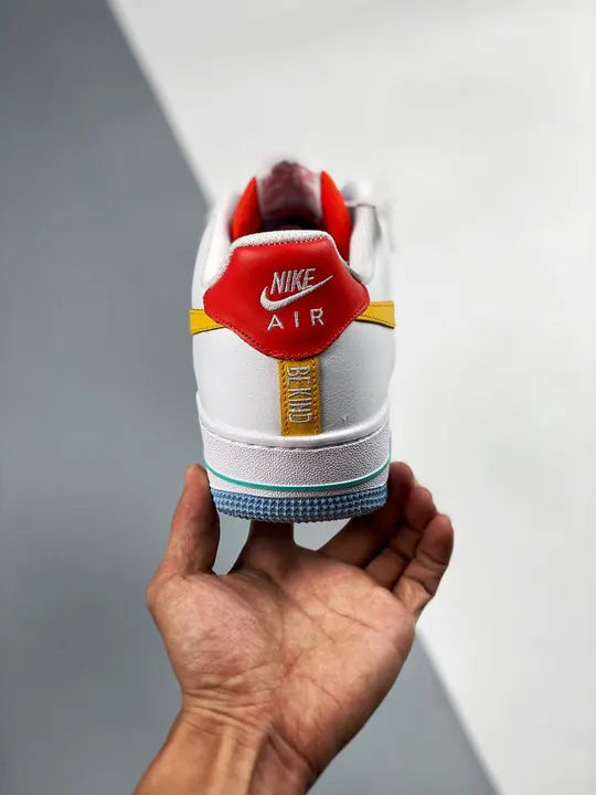Nike AF1 White Yellow Red - Hình 7