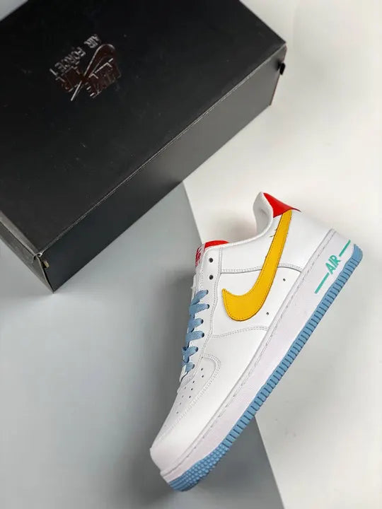 Nike AF1 White Yellow Red
