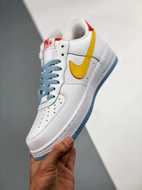 Nike AF1 White Yellow Red - Hình 4