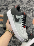 Nike AF1 Grey Black Red