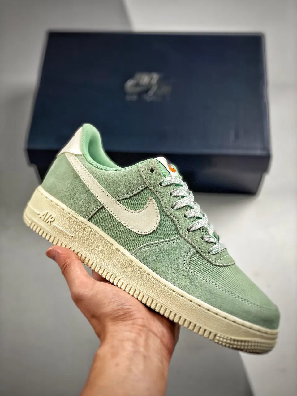 Nike AF1 Green Suede