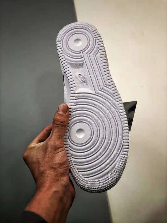 Nike Air Force 1 White Textured Leather - Hình 7