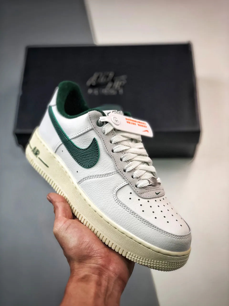 men Nike Air Force 1 White Green