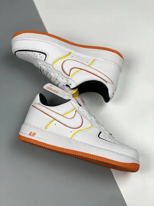 Nike AF1 White Orange Trim - Hình 3