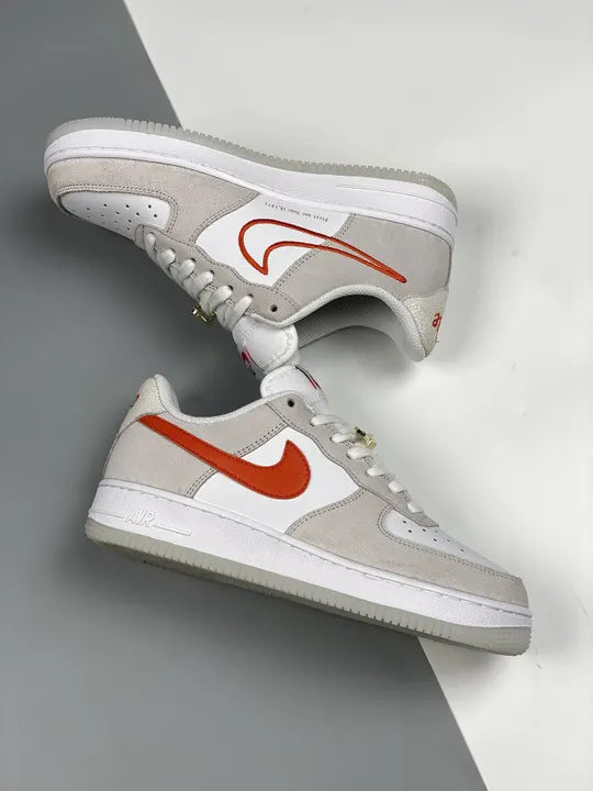 orange Nike Air Force 1 Grey Suede - Hình 4