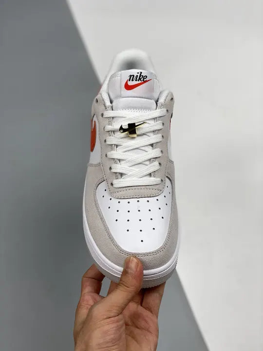 orange Nike Air Force 1 Grey Suede - Hình 6