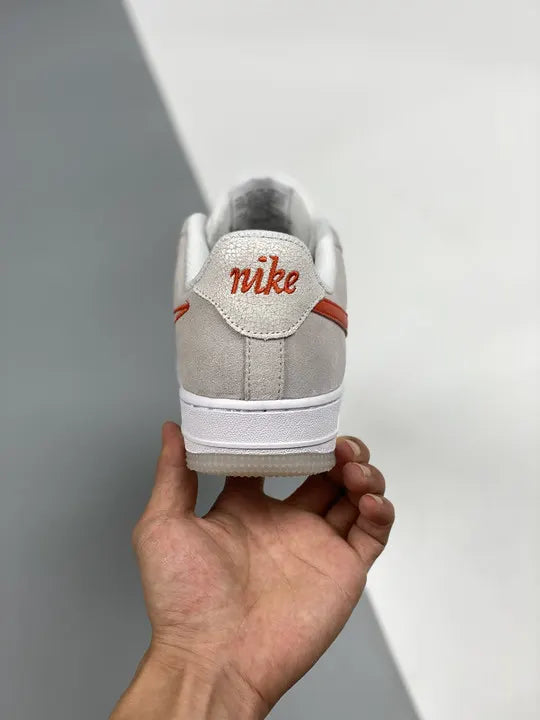 orange Nike Air Force 1 Grey Suede - Hình 8