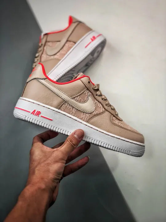 lx Nike Air Force 1 Tan Red