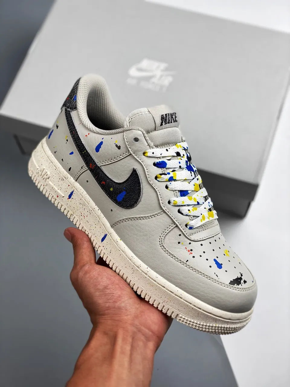 Nike Grey Paint Splatter AF1