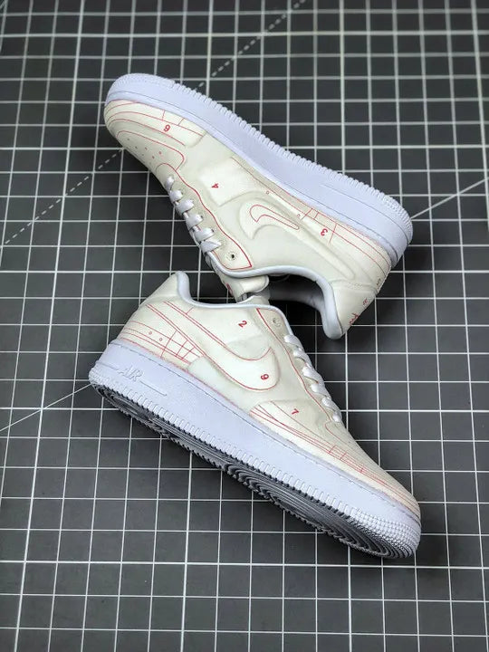 Nike AF1 Blueprint White Red - Hình 8