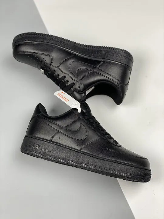 Nike Air Force 1 Black Leather - Hình 3