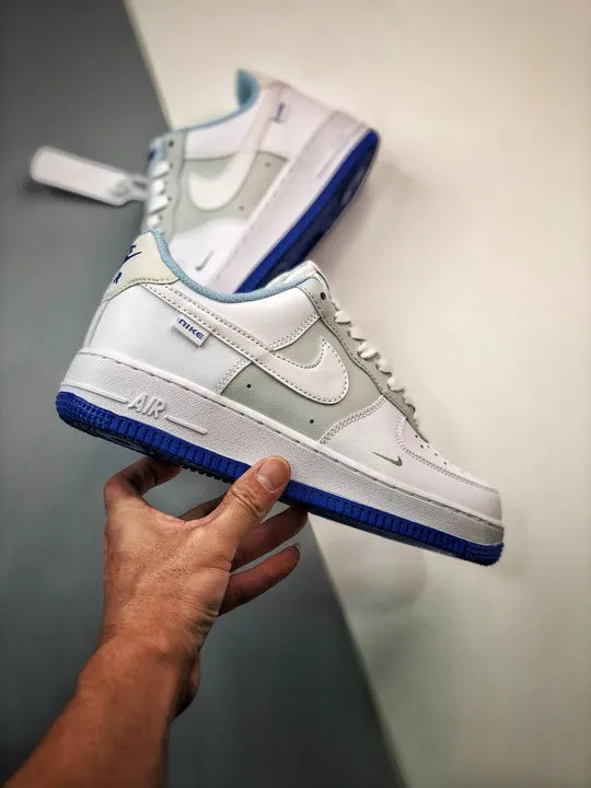 Nike AF1 White Grey Blue - Hình 2