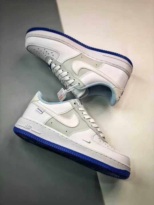 Nike AF1 White Grey Blue - Hình 4