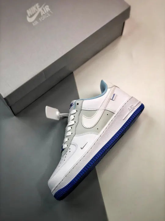 Nike AF1 White Grey Blue - Hình 3