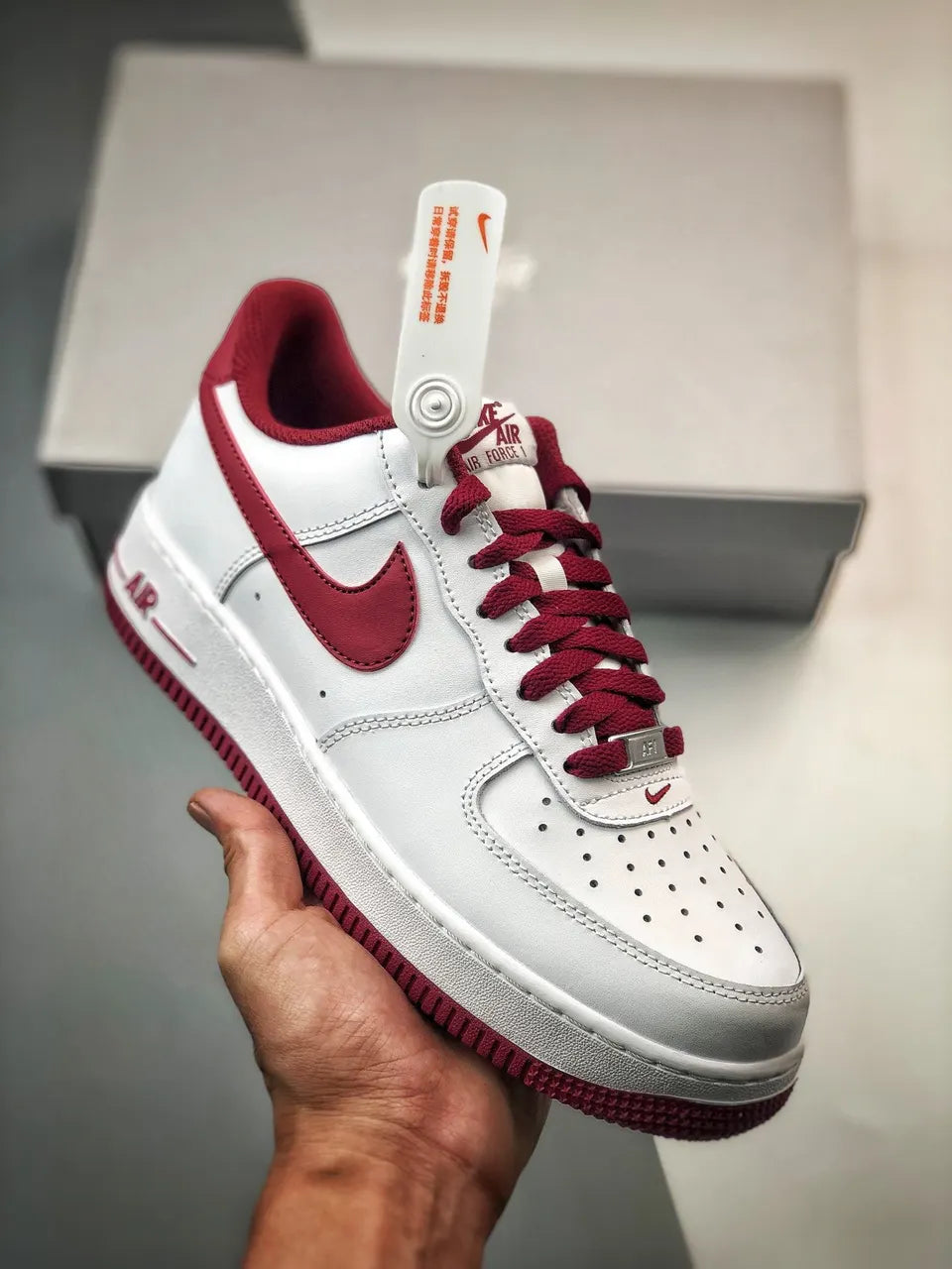 Air Force 1 White Burgundy