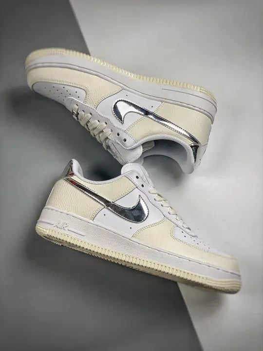 Nike Air Force 1 White/Silver - Hình 7