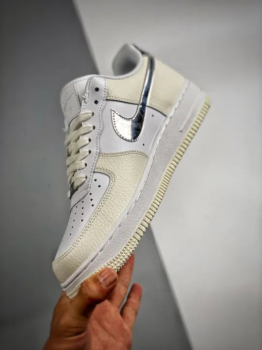 Nike Air Force 1 White/Silver - Hình 4