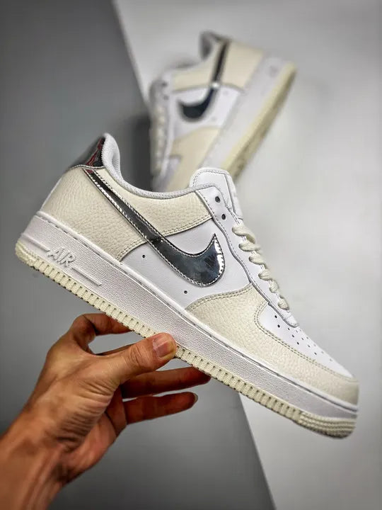 Nike Air Force 1 White/Silver - Hình 2
