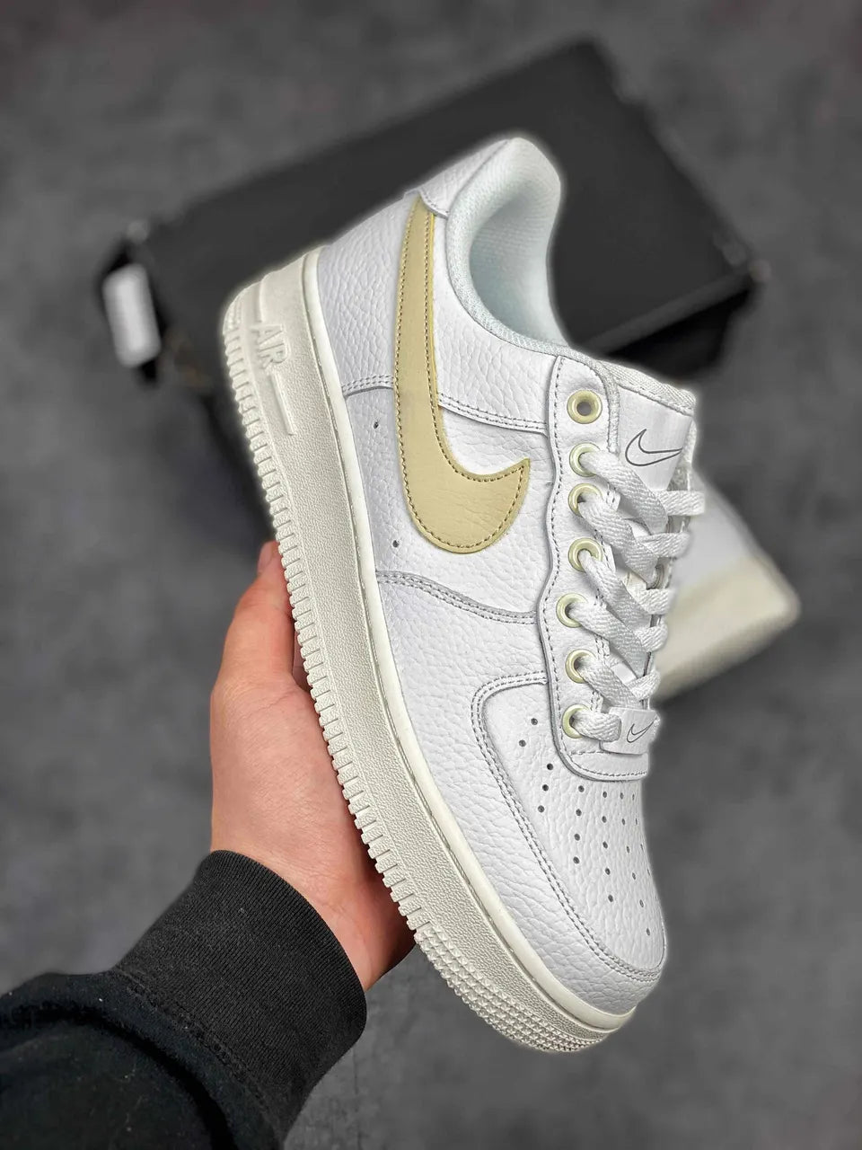 Nike White Tan Air Force
