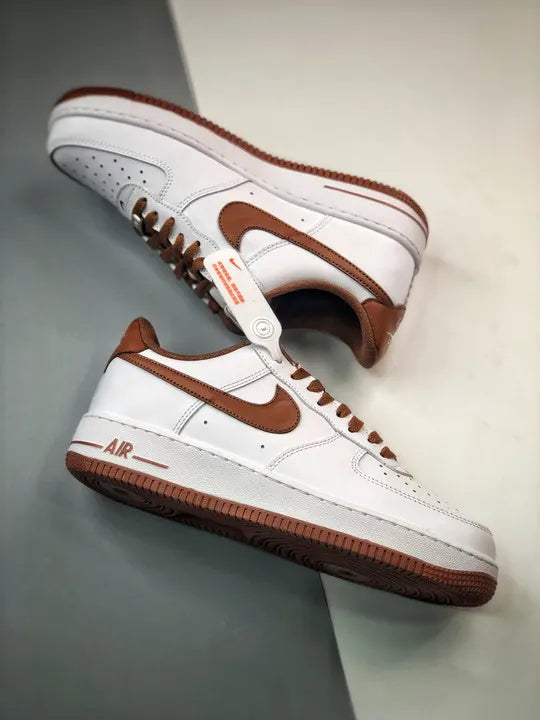 Nike White Brown Air Force 1 - Hình 3