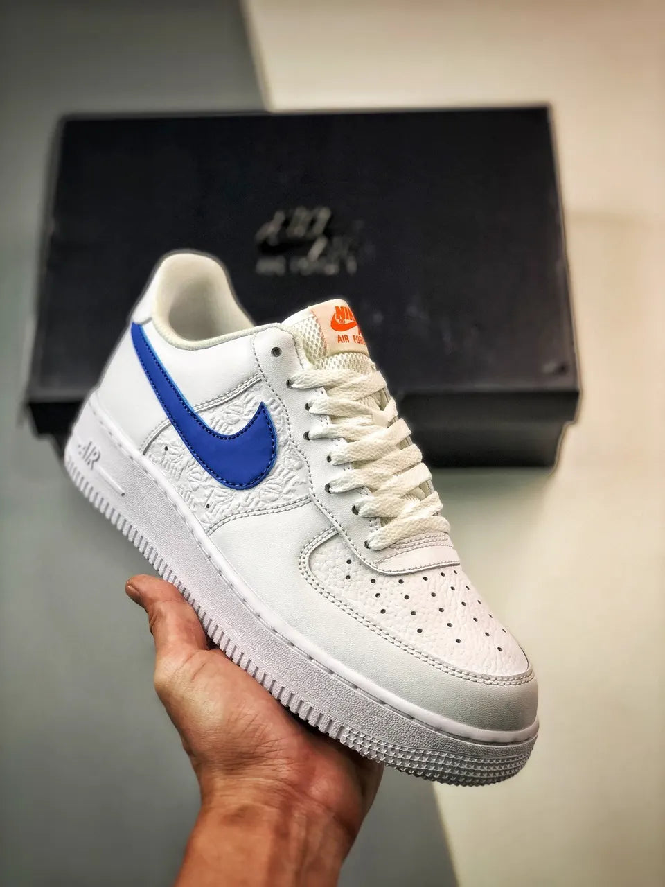 custom Nike Air Force 1 White Blue