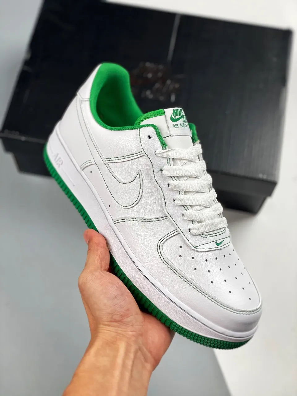 Nike Air Force Green Stitch