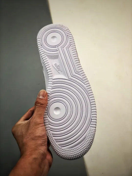 Nike White Grey Red AF1 - Hình 7