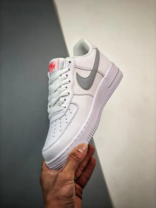 Nike White Grey Red AF1 - Hình 5