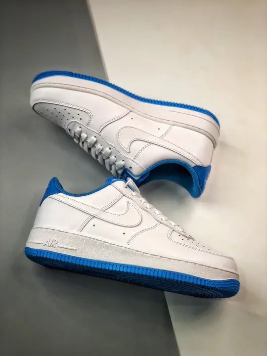 premium Nike Air Force 1 White Blue - Hình 4