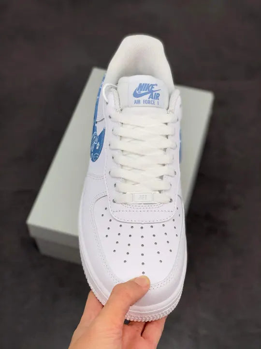 Nike AF1 White Blue Paisley - Hình 5