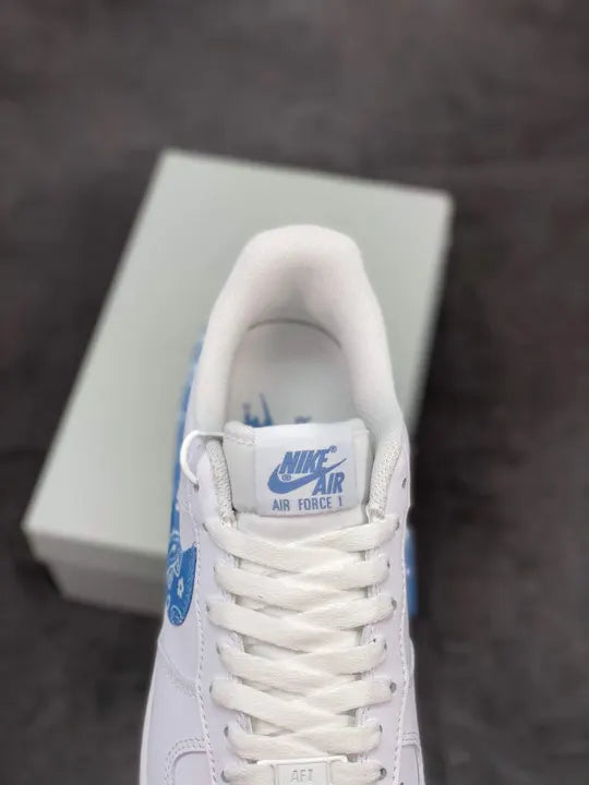 Nike AF1 White Blue Paisley - Hình 3
