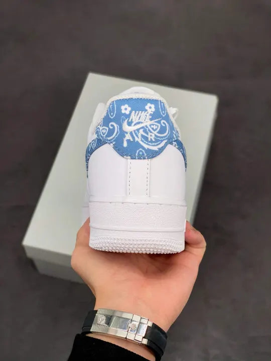 Nike AF1 White Blue Paisley - Hình 6