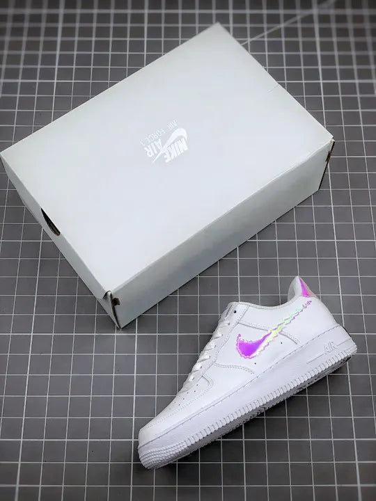 Nike White Iridescent Sneakers - Hình 3