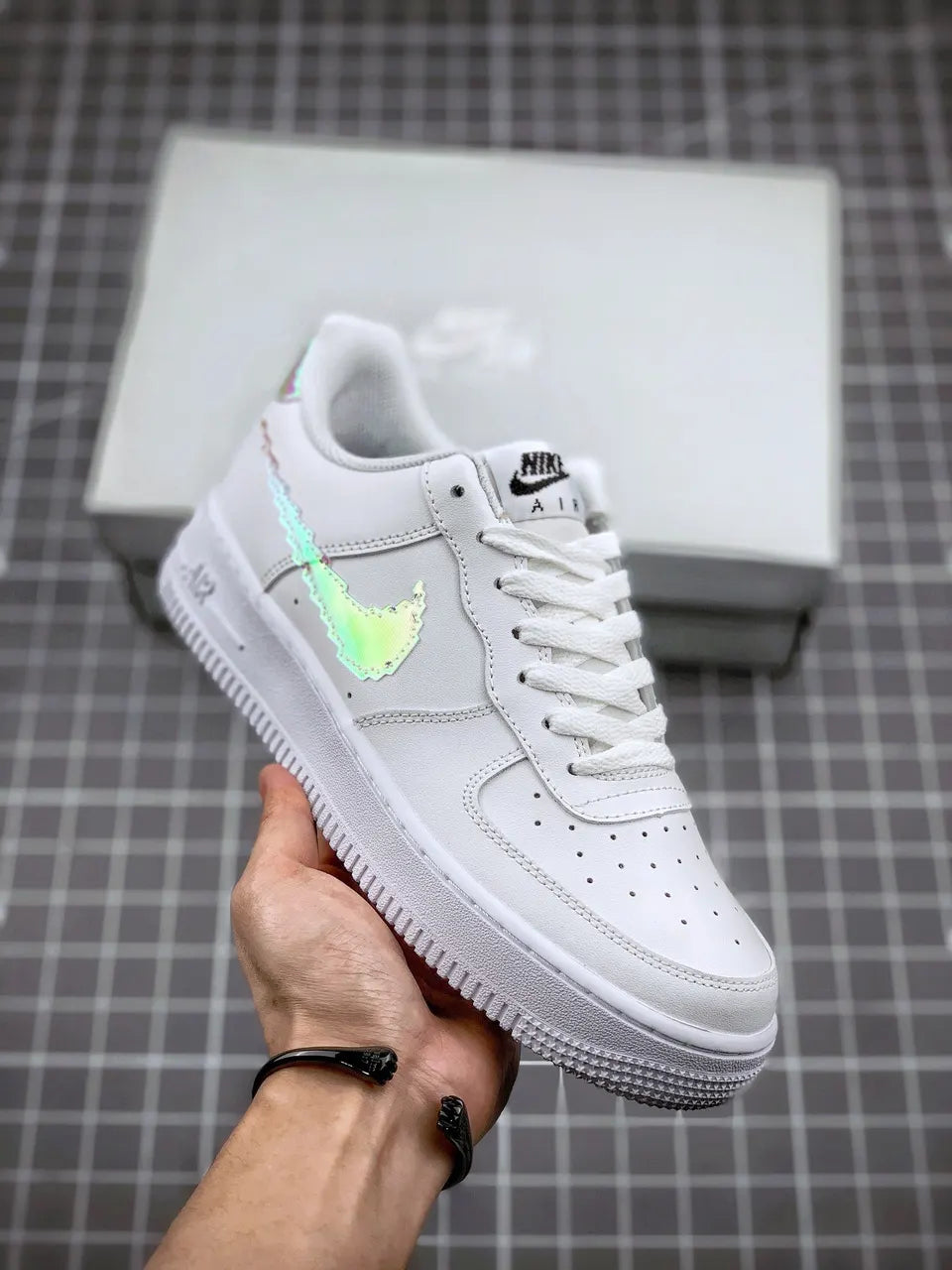 Nike White Iridescent Sneakers