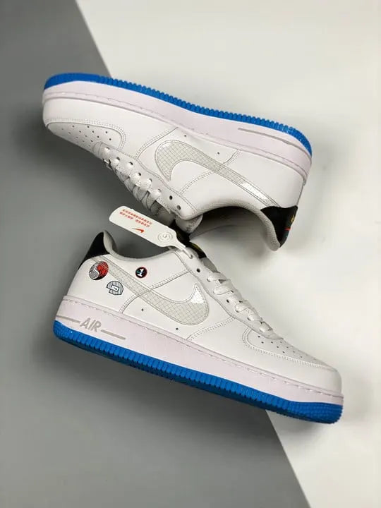 sole Nike Air Force 1 White Blue - Hình 3