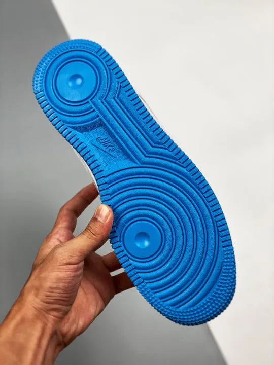 sole Nike Air Force 1 White Blue - Hình 6