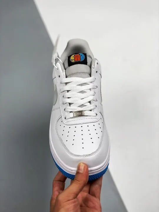 sole Nike Air Force 1 White Blue - Hình 5