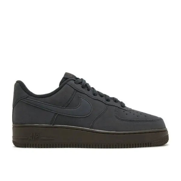 Nike Air Force 1 Black Suede - Hình 2
