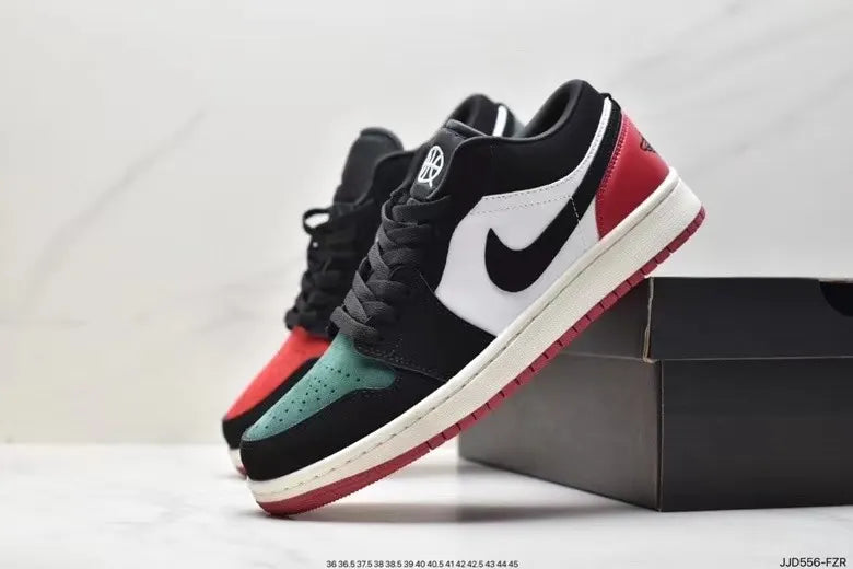 Jordan 1 Low Black Red Green - Hình 9